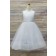 High Quality Dull Satin top with Tulle Skirt and Navette Shape Stone Sash Girl Party Dress
