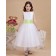 Designer Amazing Vintage Ivory Tea-length Ball Gown First Communion / Flower Girl Dress