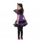 Fancy Masquerade Party Bat Girl Costume Children Cosplay Dance Dress for Kids Purple Halloween Clothing Lovely Dresses