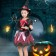 2018 New Halloween Little witch party performance costume Princess dress