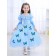 Halloween Blue Girls Dress Cinderella Long Sleeve Princess Dress Girl Autumn Ice Romance Performance Costume Dress