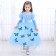 Halloween Blue Girls Dress Cinderella Long Sleeve Princess Dress Girl Autumn Ice Romance Performance Costume Dress