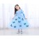 Halloween Blue Girls Dress Cinderella Long Sleeve Princess Dress Girl Autumn Ice Romance Performance Costume Dress