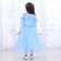 Halloween Blue Girls Dress Cinderella Long Sleeve Princess Dress Girl Autumn Ice Romance Performance Costume Dress