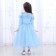 Halloween Blue Girls Dress Cinderella Long Sleeve Princess Dress Girl Autumn Ice Romance Performance Costume Dress