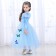 Halloween Blue Girls Dress Cinderella Long Sleeve Princess Dress Girl Autumn Ice Romance Performance Costume Dress