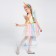 Kids Rainbow Unicorn Dress for Girls Cosplay Prom Costume Children Princess Lace Dresses Hair Hoop Wing Set Halloween Party Tutu