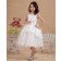 Lovely Ivory Or White Tea-Length Organza Flower Girl Dress With Hand Made Flower