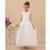 Vintage Discount Ivory Ankle Length A-line First Communion / Flower Girl Dress