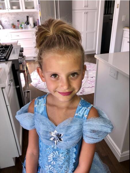 Halloween Blue Girls's Dress Cinderella Long Sleeve Princess Dress Girl Autumn Ice Romance Performance Costume Dress