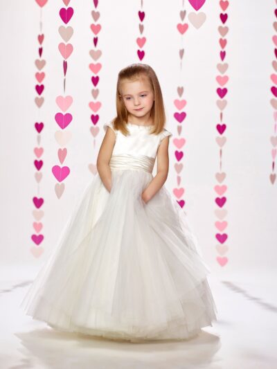 Girls Dress Style 0610118 Ivory Ankle Length Bowknot Bateau A-line Dress in Choice of Colour Girls Dress Style 0610118 Ivory Ankle Length Bowknot Bateau A-line Dress in Choice of Colour