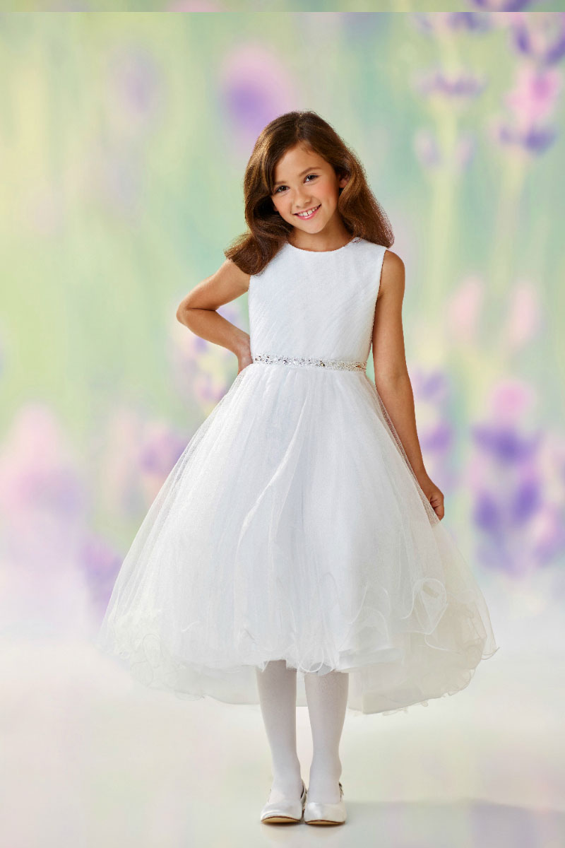Girls Dress Style 0610818 Ivory Ankle Length Beading Round A-line Dress in Choice of Colour