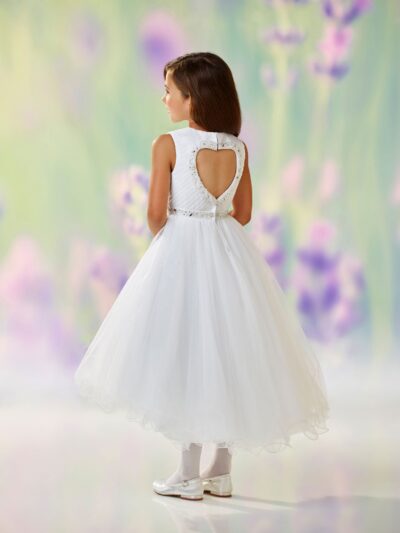 Girls Dress Style 0610818 Ivory Ankle Length Beading Round A-line Dress in Choice of Colour