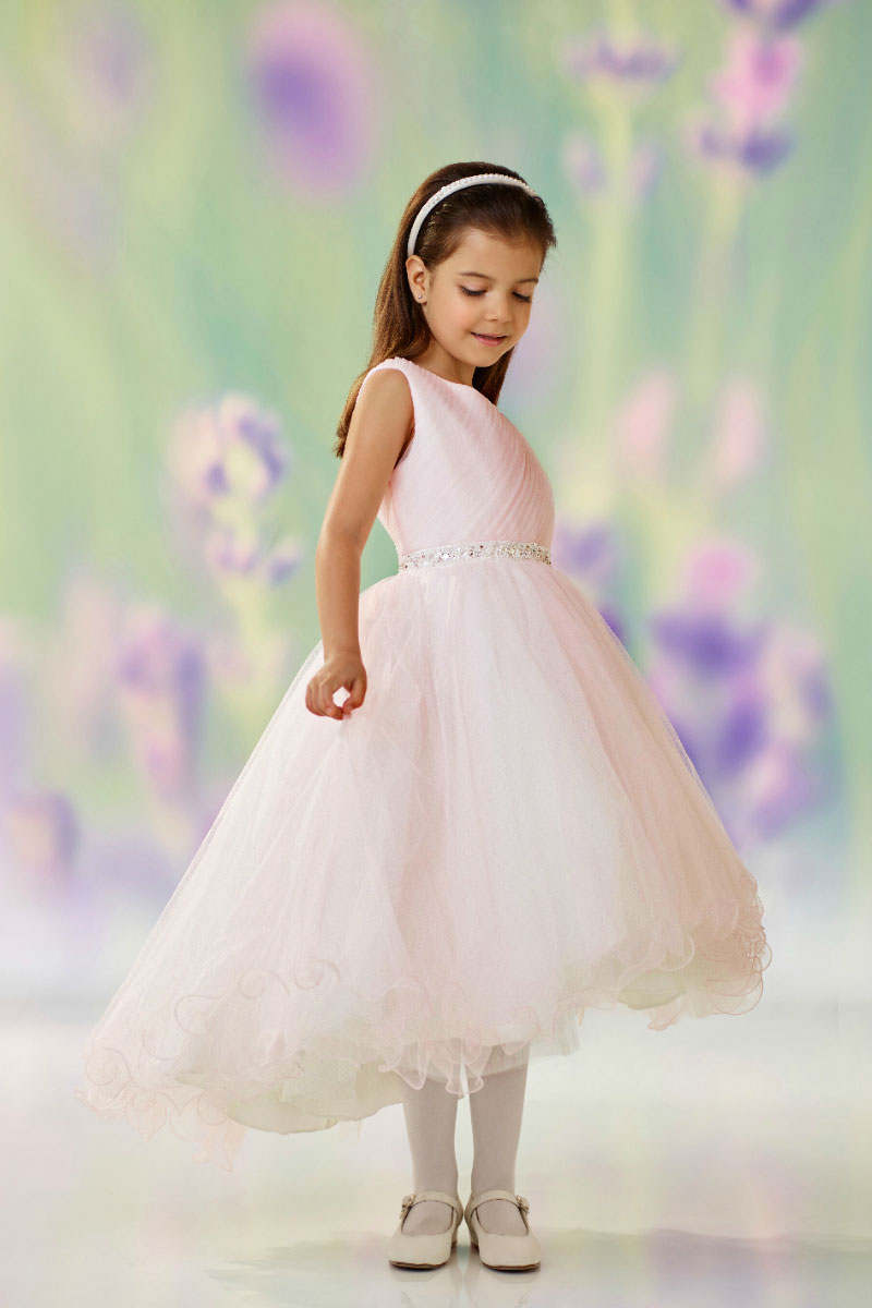 Girls Dress Style 0610818 Ivory Ankle Length Beading Round A-line Dress in Choice of Colour