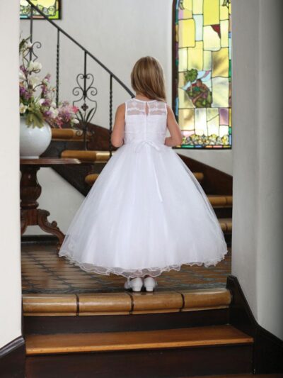 Girls Dress Style 061118 White Ankle Length Beading , Bowknot Round A-line Dress in Choice of Colour Girls Dress Style 061118 White Ankle Length Beading , Bowknot Round A-line Dress in Choice of Colour