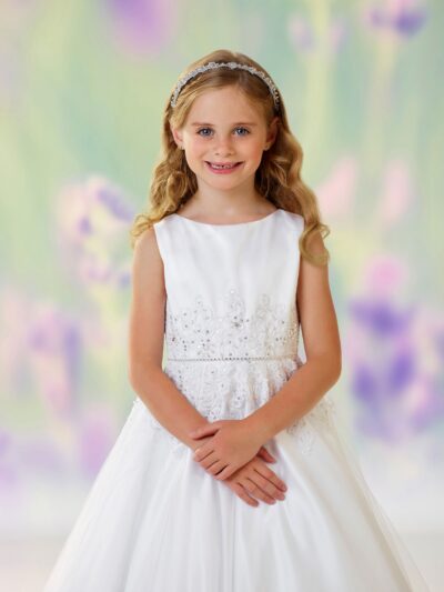 Girls Dress Style 0613218 Ivory Tea-length Lace Bateau A-line Dress in Choice of Colour Girls Dress Style 0613218 Ivory Tea-length Lace Bateau A-line Dress in Choice of Colour