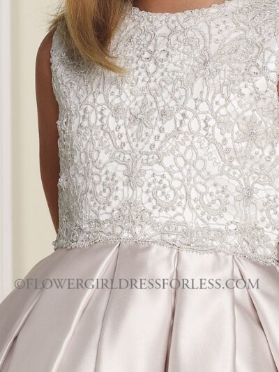 Girls Dress Style 0613318 Ivory Tea-length Lace Bateau A-line Dress in Choice of Colour Girls Dress Style 0613318 Ivory Tea-length Lace Bateau A-line Dress in Choice of Colour