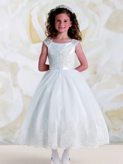Girls Dress Style 0613418 Ivory Ankle Length Lace Bateau A-line Dress in Choice of Colour Girls Dress Style 0613418 Ivory Ankle Length Lace Bateau A-line Dress in Choice of Colour