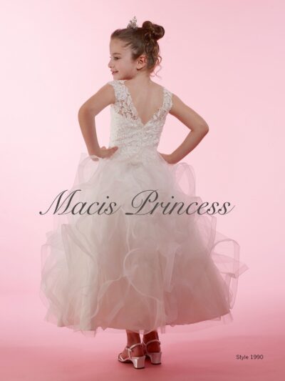 Girls Dress Style 0614518 Champagne Ankle Length Lace , Beading , Tiered Bateau A-line Dress in Choice of Colour Girls Dress Style 0614518 Champagne Ankle Length Lace , Beading , Tiered Bateau A-line Dress in Choice of Colour