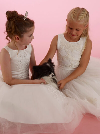 Girls Dress Style 0614618 Champagne Tea-length Lace Bateau A-line Dress in Choice of Colour Girls Dress Style 0614618 Champagne Tea-length Lace Bateau A-line Dress in Choice of Colour
