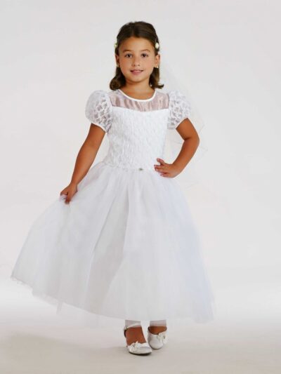 Girls Dress Style 0615918 Ivory Ankle Length Beading Round A-line Dress in Choice of Colour