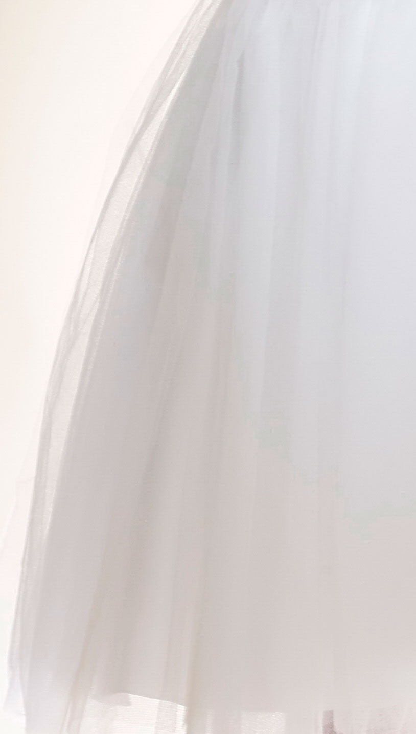 Girls Dress Style 0616118 White Tea-length Lace Bateau A-line Dress in Choice of Colour