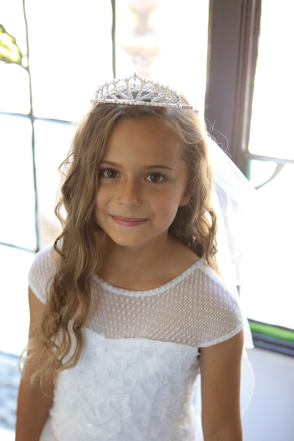 Girls Dress Style 061718 Ivory Floor-length Beading Bateau A-line Dress in Choice of Colour