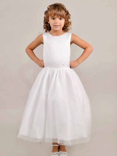 Girls Dress Style 0618018 Ivory Floor-length Beading Round A-line Dress in Choice of Colour Girls Dress Style 0618018 Ivory Floor-length Beading Round A-line Dress in Choice of Colour