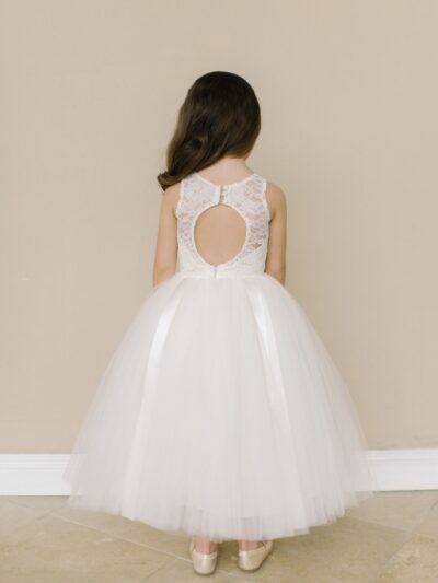 Girls Dress Style 0618418 Ivory Ankle Length Lace Round A-line Dress in Choice of Colour Girls Dress Style 0618418 Ivory Ankle Length Lace Round A-line Dress in Choice of Colour