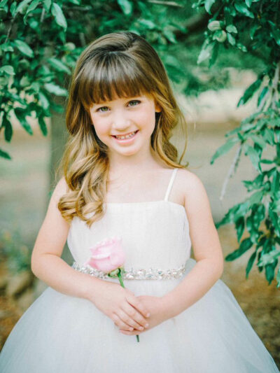 Girls Dress Style 0618618 Ivory Tea-length Beading Bateau A-line Dress in Choice of Colour