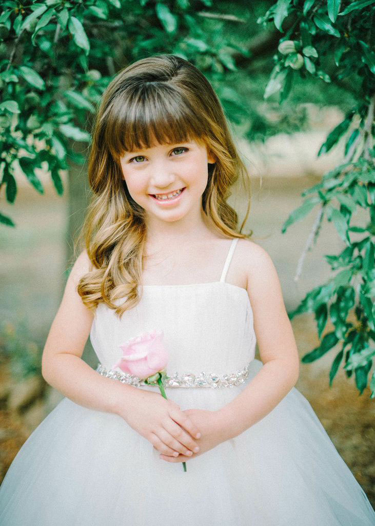 Girls Dress Style 0618618 Ivory Tea-length Beading Bateau A-line Dress in Choice of Colour