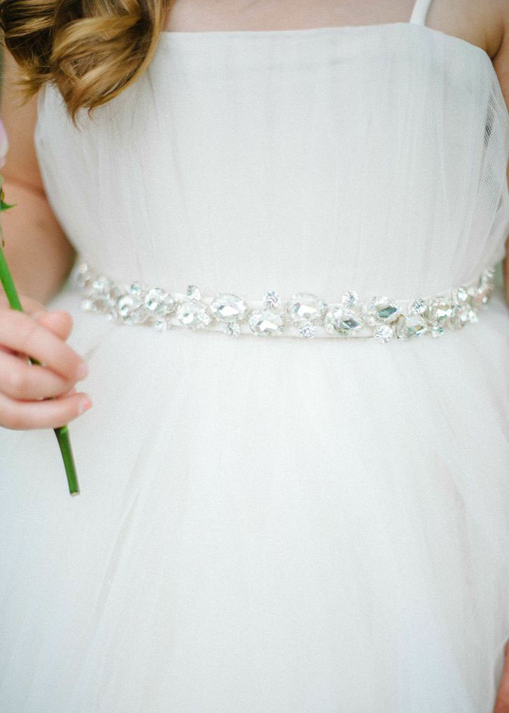 Girls Dress Style 0618618 Ivory Tea-length Beading Bateau A-line Dress in Choice of Colour