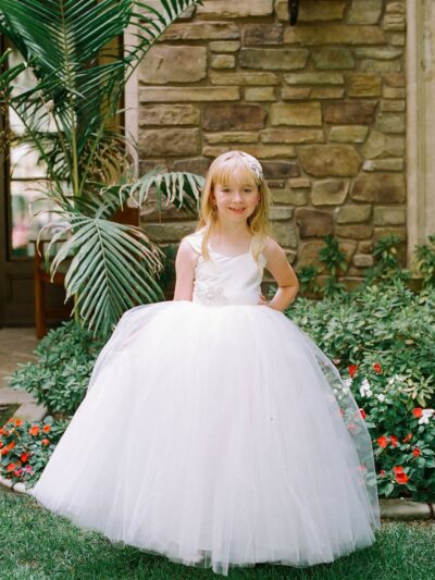 Girls Dress Style 0618718 Ivory Floor-length Applique V-neck Ball Gown Dress in Choice of Colour