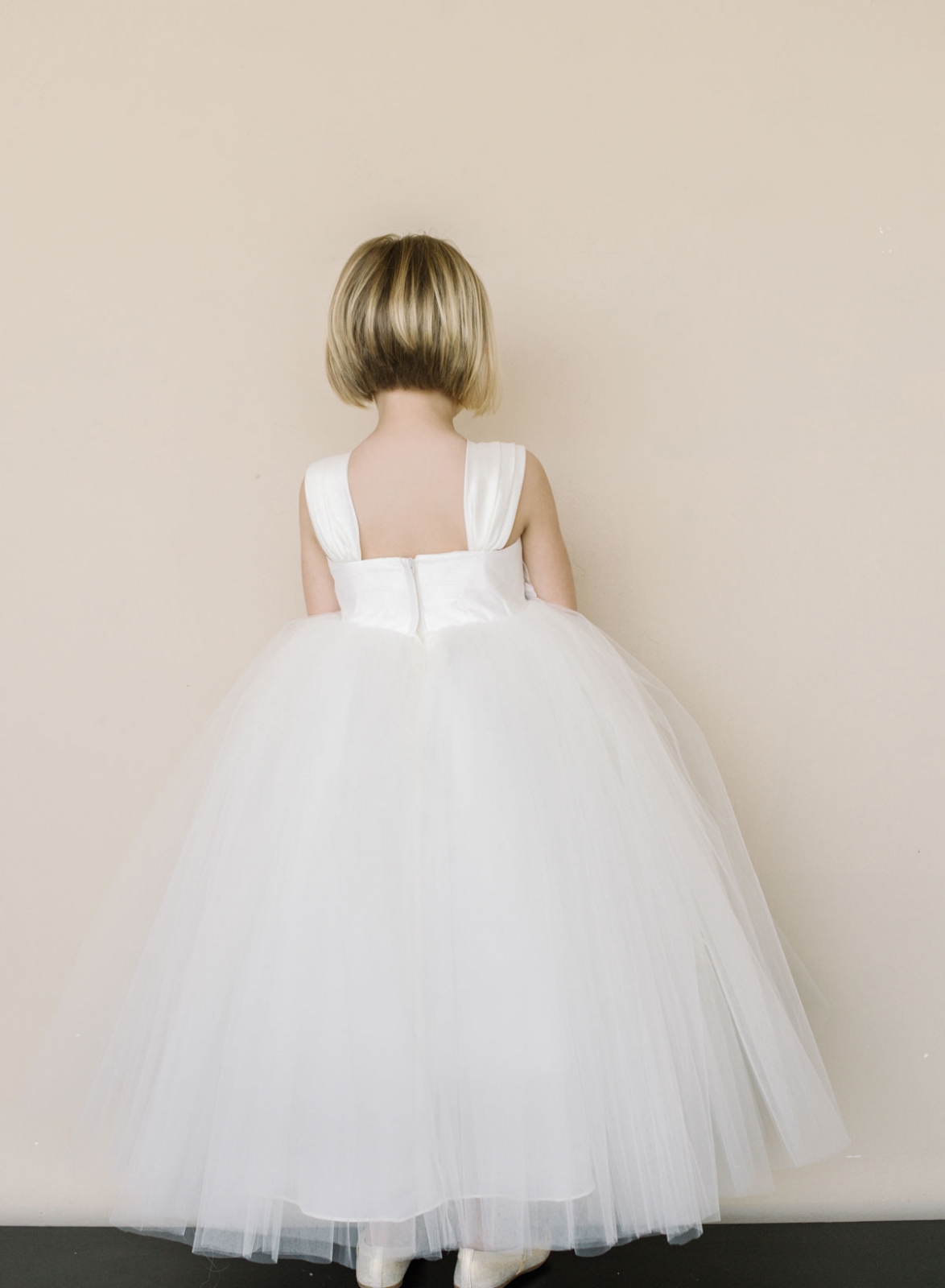 Girls Dress Style 0618918 Ivory Floor-length Hand Made Flower V-neck Ball Gown Dress in Choice of Colour