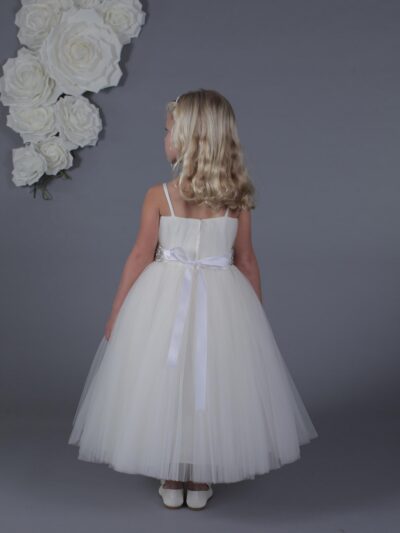 Girls Dress Style 0619818 Ivory Ankle Length Beading Bateau A-line Dress in Choice of Colour