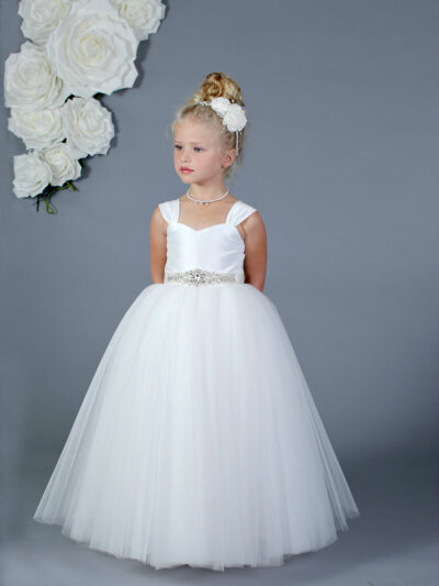 Girls Dress Style 0619918 White Floor-length Beading Sweetheart Ball Gown Dress in Choice of Colour