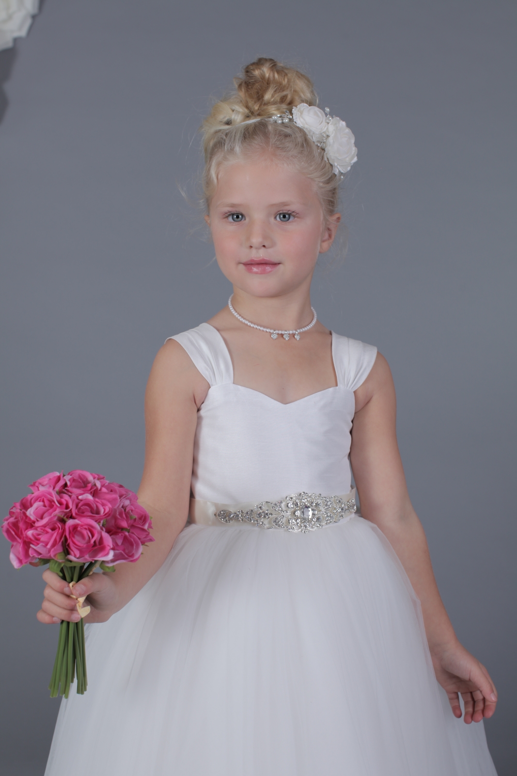 Girls Dress Style 0619918 White Floor-length Beading Sweetheart Ball Gown Dress in Choice of Colour