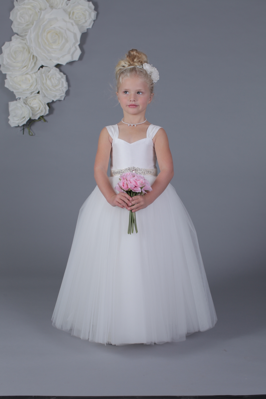 Girls Dress Style 0619918 White Floor-length Beading Sweetheart Ball Gown Dress in Choice of Colour