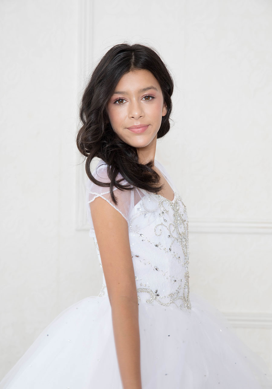 Girls Dress Style 0620418 White Floor-length Beading Sweetheart A-line Dress in Choice of Colour