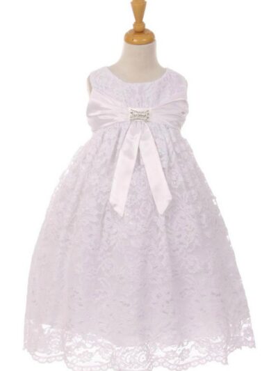 Girls Dress Style 0620518  Tea-length Bowknot Bateau A-line Dress in Choice of Colour