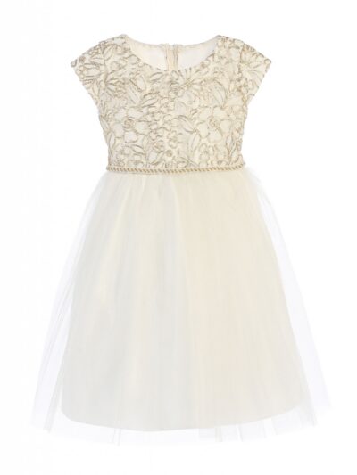 Girls Dress Style 0620818 Ivory Knee-Length Embroidery Bateau A-line Dress in Choice of Colour Girls Dress Style 0620818 Ivory Knee-Length Embroidery Bateau A-line Dress in Choice of Colour