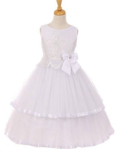 Girls Dress Style 0621018  Floor-length Hand Made Flower Bateau A-line Dress in Choice of Colour