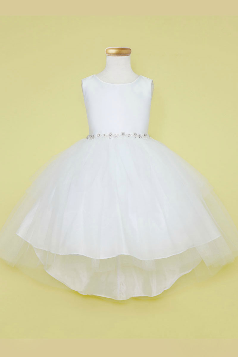 Girls Dress Style 0621318 Blushing Pink Knee-Length Bowknot , Beading Round A-line Dress in Choice of Colour