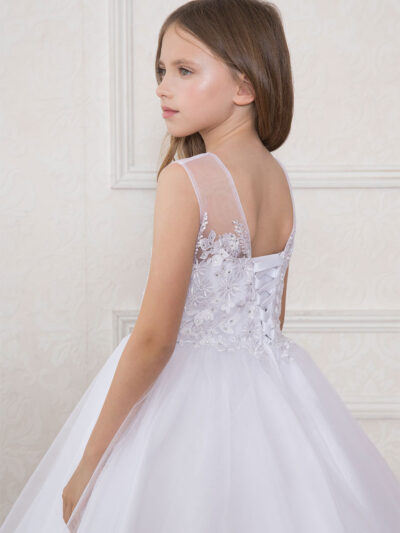 Girls Dress Style 0621518 Ivory Floor-length Applique Sweetheart A-line Dress in Choice of Colour