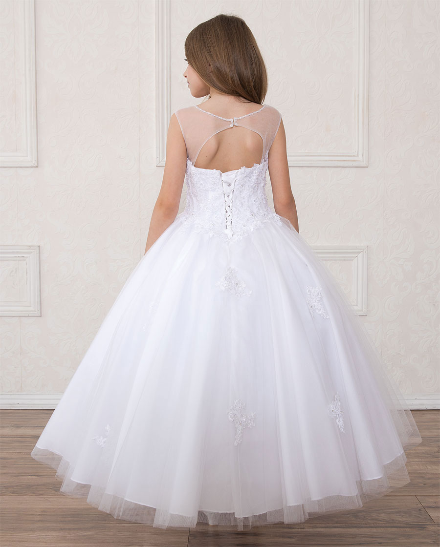 Girls Dress Style 0621618 White Floor-length Applique Sweetheart Ball Gown Dress in Choice of Colour