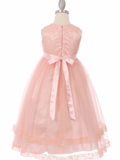 Girls Dress Style 0621918  Ankle Length Hand Made Flower Round A-line Dress in Choice of Colour