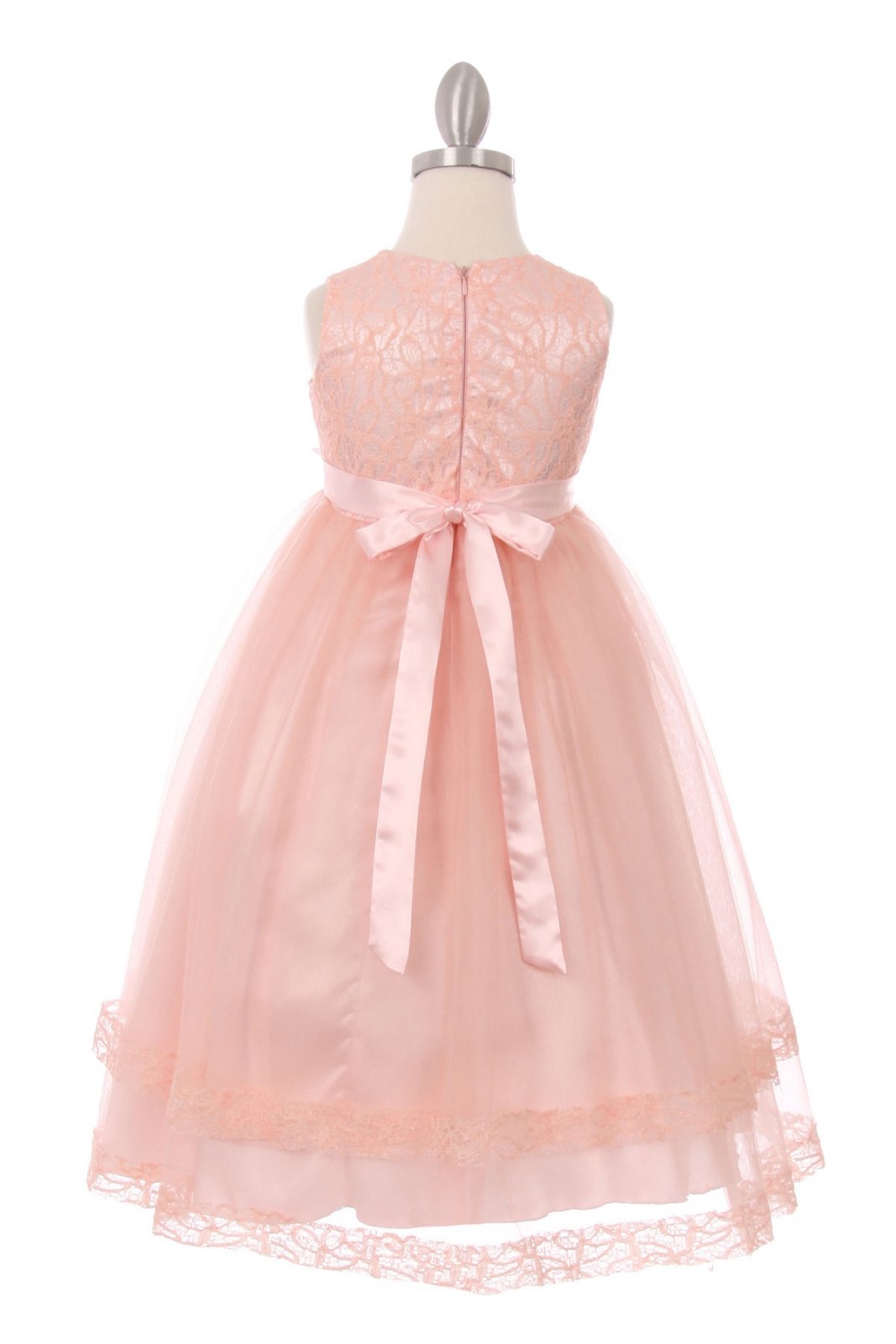 Girls Dress Style 0621918 Ankle Length Hand Made Flower Round A-line Dress in Choice of Colour
