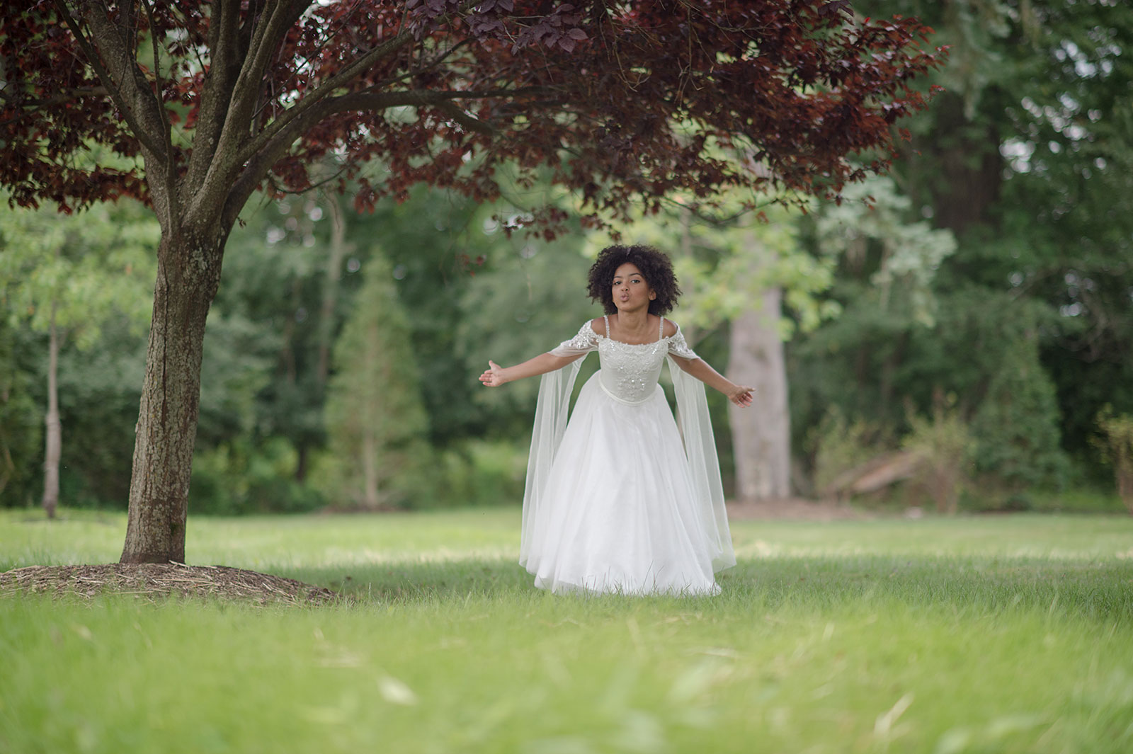 Girls Dress Style 0622718 Ivory Tea-length Applique Bateau A-line Dress in Choice of Colour