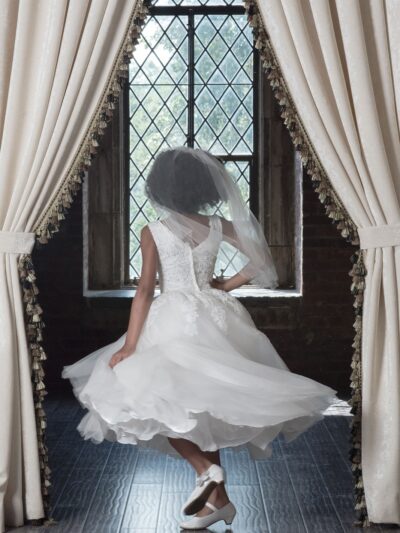 Girls Dress Style 0622818 Ivory Ankle Length Applique Bateau A-line Dress in Choice of Colour