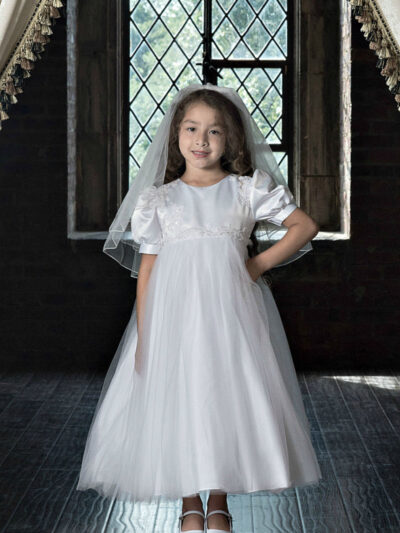 Girls Dress Style 0623618 Ivory Ankle Length Lace Round A-line Dress in Choice of Colour